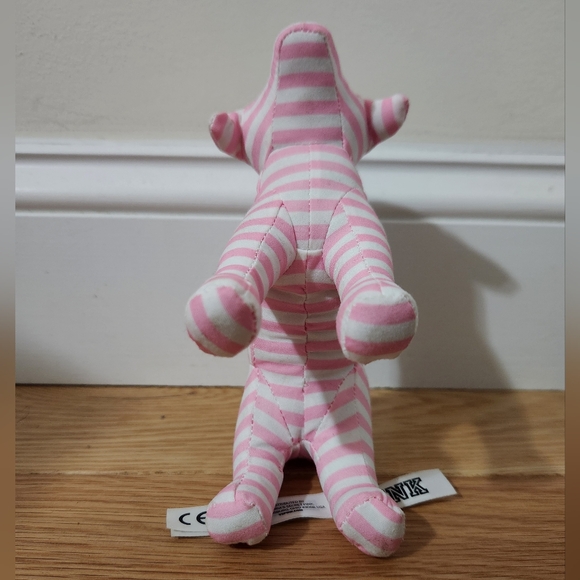 EUC Victoria's Secret PINK Love Pink Dog Plush Pink White Stripped Collectible - Picture 5 of 11